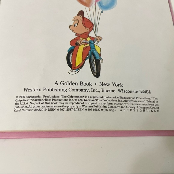 Vintage 90s Alvin and the Chipmunks Happy Birthday Dave Book - Picture 9 of 14